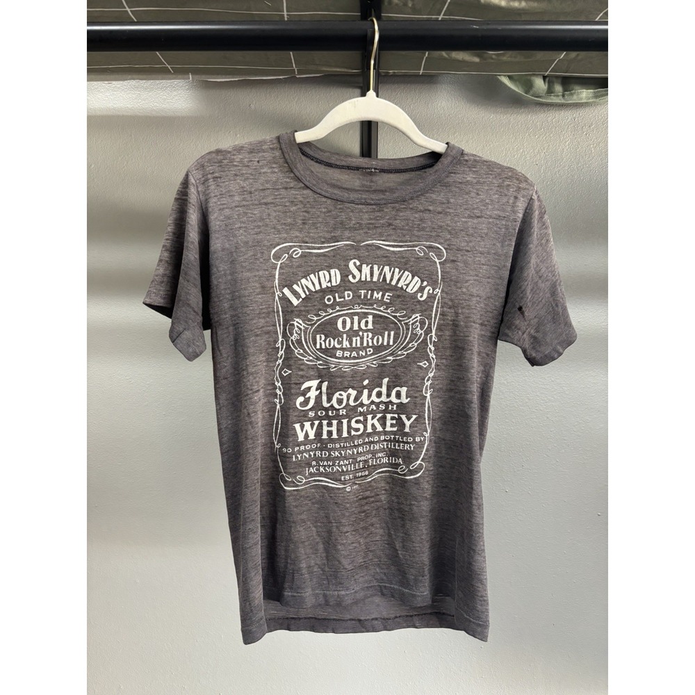 Vintage Lynyrd Skynyrd distressed Whiskey Rock 'n' Roll faded rare T-Shirt 1977